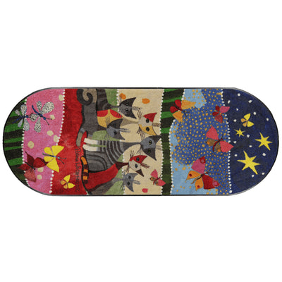 Teppichläufer 75x190 Rosina Wachtmeister Spring Fasce di Colore oval
