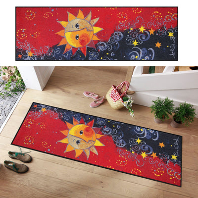 Rosina Wachtmeister Motiv Sonne Sole remake Läufer rot auf Parkett