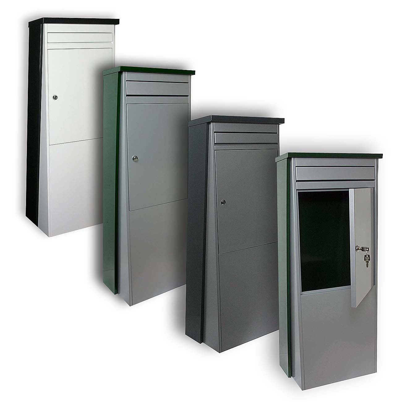 Standbriefkasten groß Eurotrend No.1 anthrazit-silbergrau