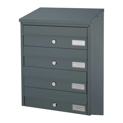 Briefkastenanlage BDL 914 anthrazit 4fach