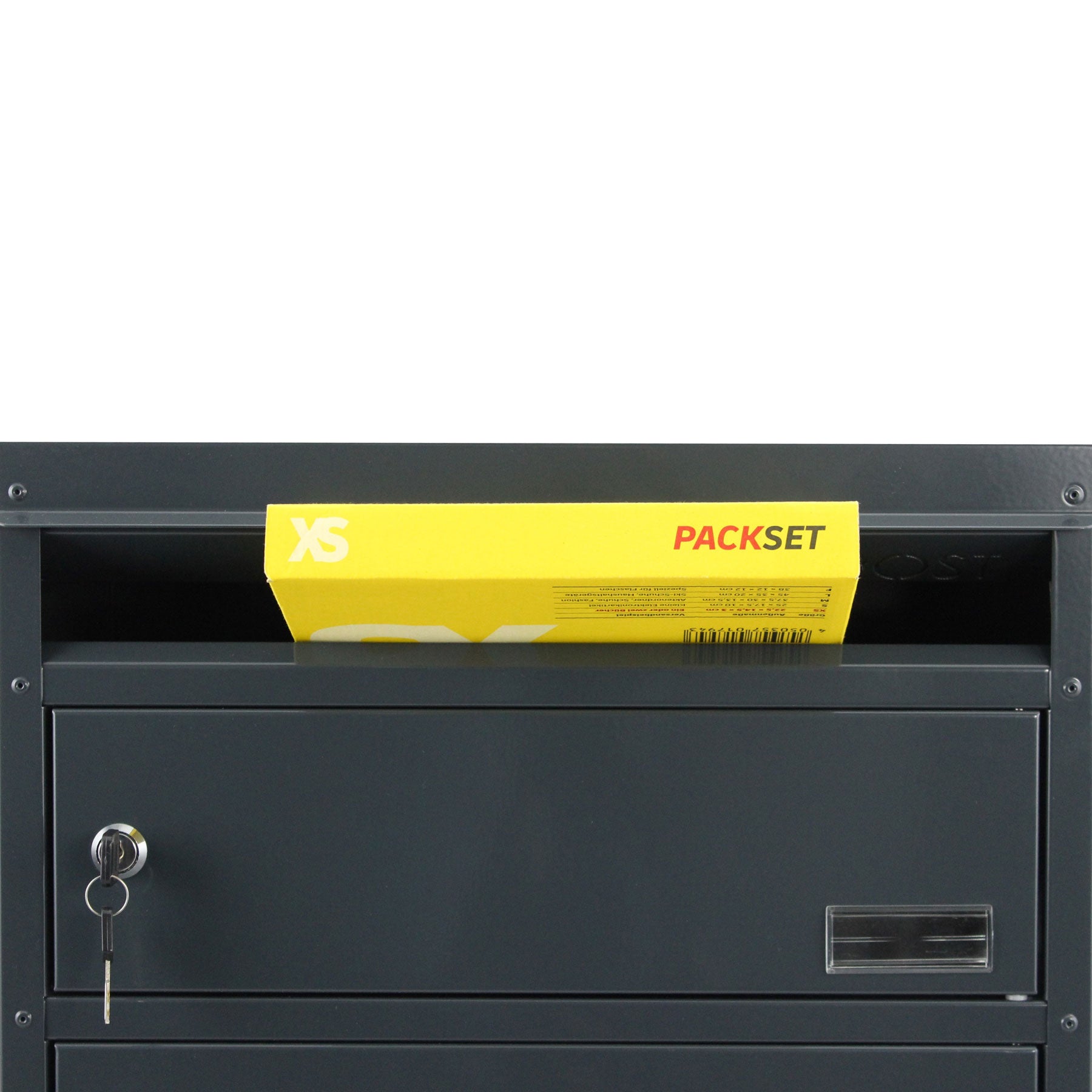 Paketbriefkasten 65 anthrazit Briefkasten mit Paketfach