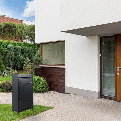 Paketbriefkasten 65 anthrazit Briefkasten mit Paketfach