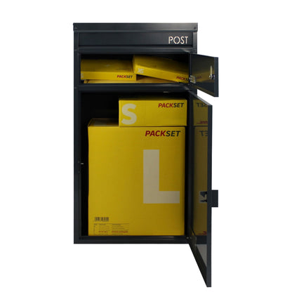 Paketbriefkasten 65 anthrazit Briefkasten mit Paketfach