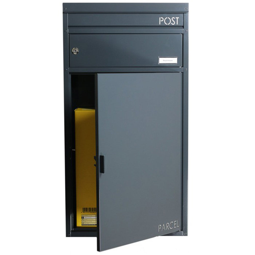 B-Ware Safepost Paketbriefkasten 65 anthrazit Briefkasten mit Paketfach