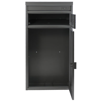Paketbriefkasten 65 silber-grau