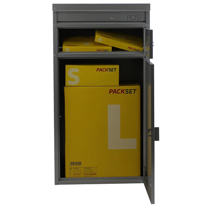 Paketbriefkasten 65 silber-grau