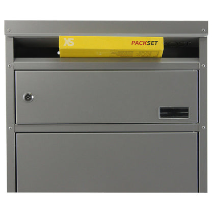 Paketbriefkasten 65 silber-grau