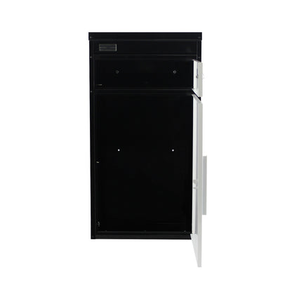 Paketbriefkasten Tiamat 65 schwarz-weiß mit 12 Schlüsseln