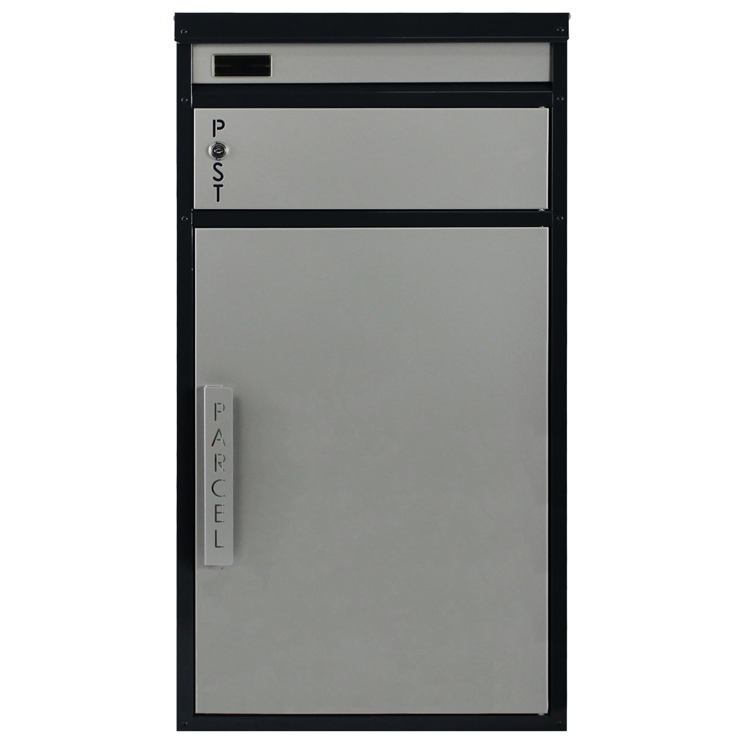 Paketbriefkasten Tiamat 65 silber-anthrazit mit 12 Schlüsseln