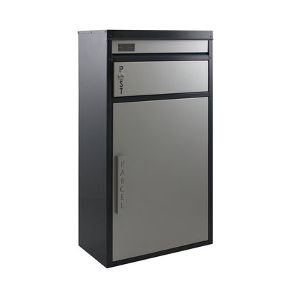 Paketbriefkasten Tiamat 65 silber-anthrazit mit 4 Schlüsseln