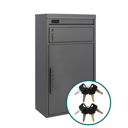Paketbriefkasten Tiamat 65 silber-grau mit 8 Schlüsseln