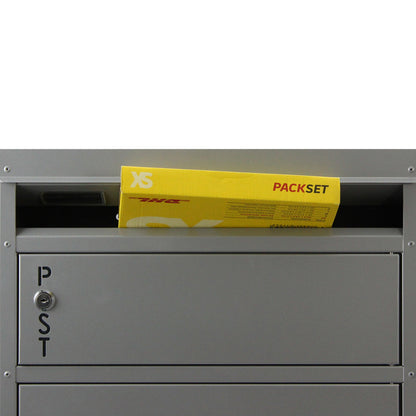 Paketbriefkasten Tiamat 65 silber-grau mit 8 Schlüsseln