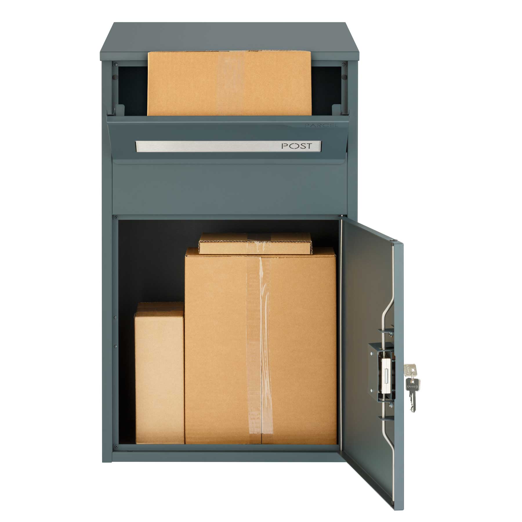 Paketbriefkasten anthrazit groß mit Profilzylinder