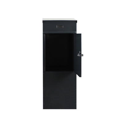Standbriefkasten 855 Tiamat anthrazit Edelstahl-Dach