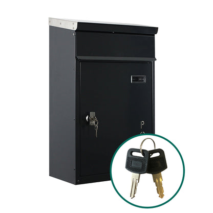 Briefkasten Tiamat 854 anthrazit mit Edelstahldach