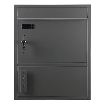 Briefkasten mit Paketfach 921 Tiamat silber-grau