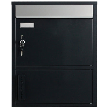 Briefkasten mit Paketfach Tiamat 921 anthrazit mit 4 Schlüsseln