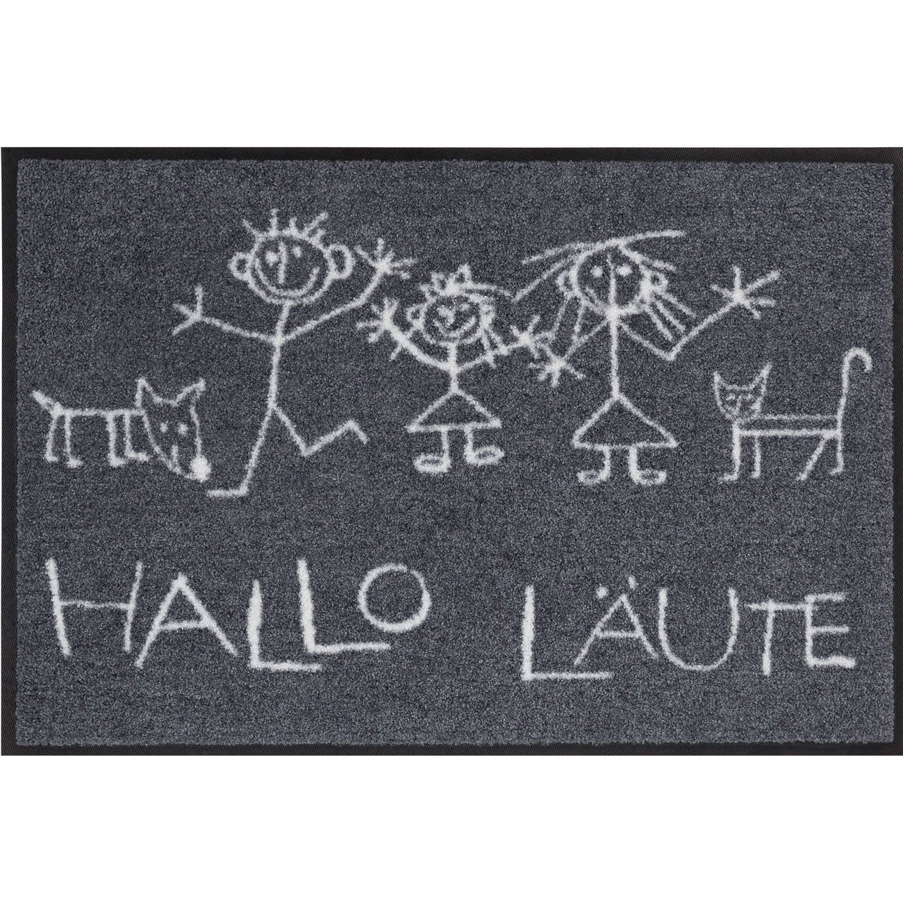 Fußmatte 50x75 Hallo Läute grau