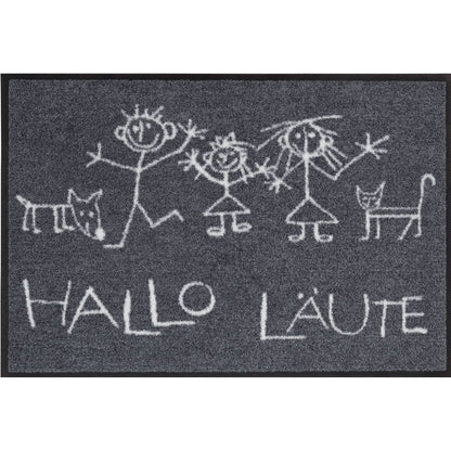 Fußmatte 50x75 Hallo Läute grau