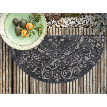 Fußmatte 42x85 Amira grey grau halbrund