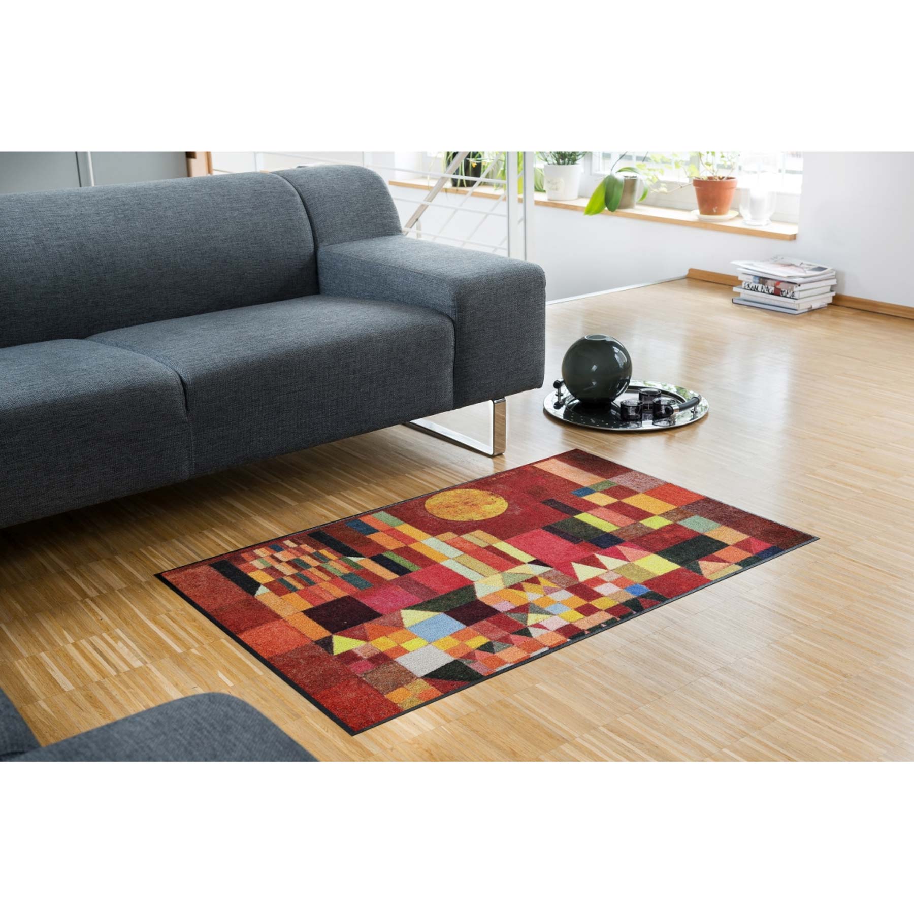 Fußmatte 75x120 Castle and Sun rot