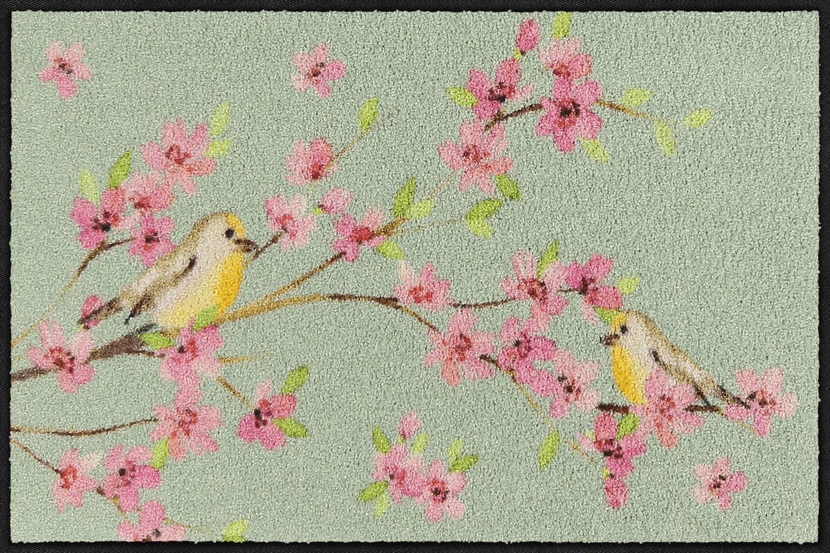 Fußmatte 50x75 Cherry Birds hellblau