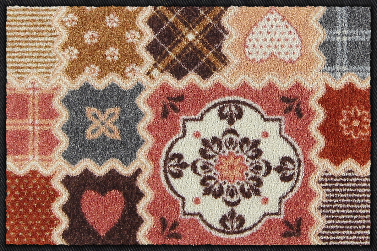 Eingangsmatte 40x60  Lovely Patch rose-nature Rosa