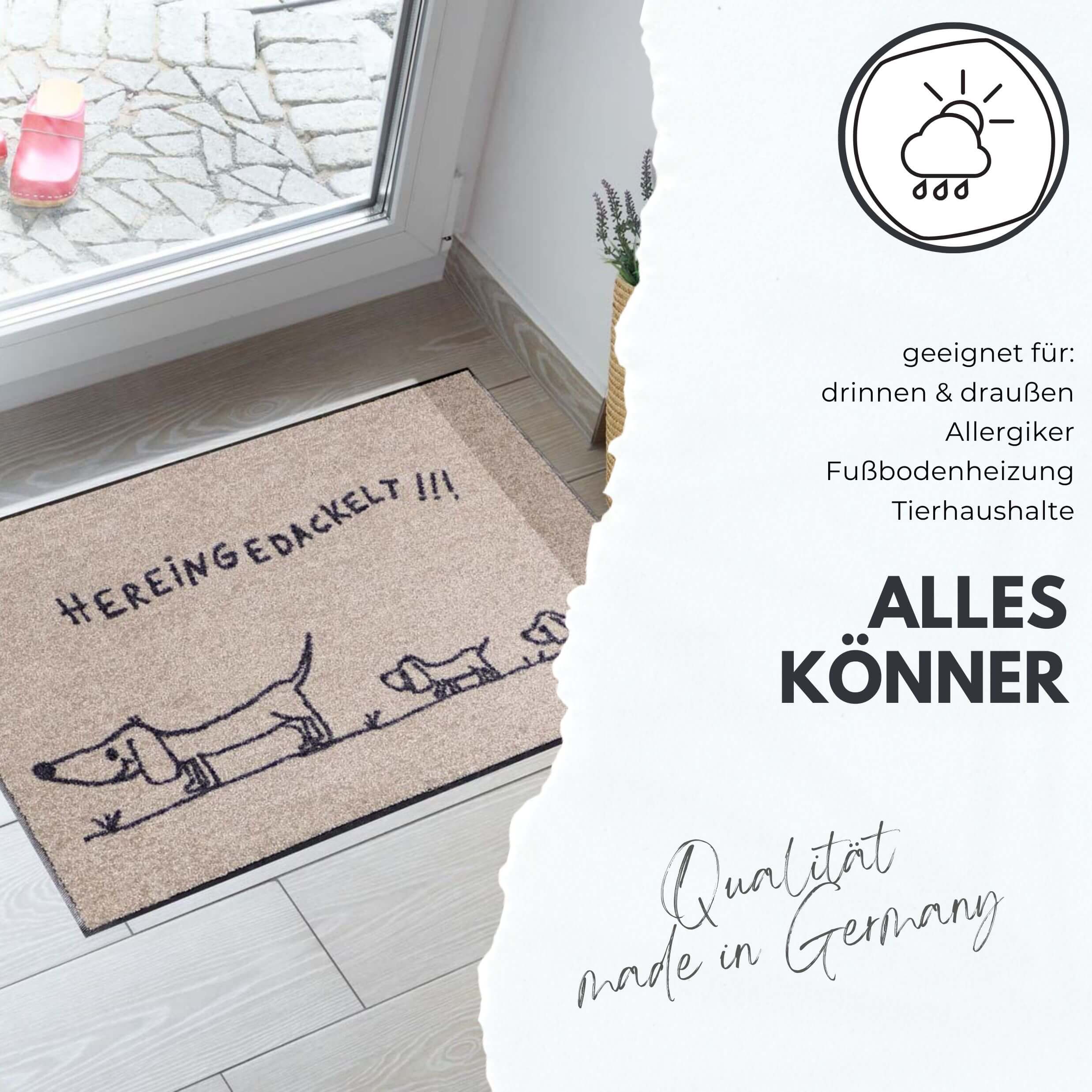 Eingangsmatte 45x70  Maison Frame orange Braun