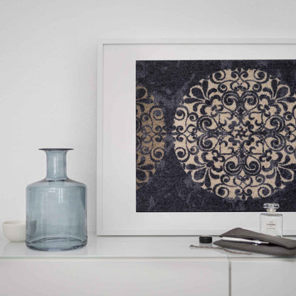 Fußmatte 50x75 Fliesenkreise anthrazit