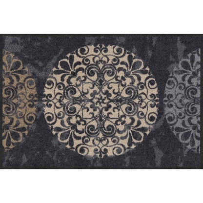 Fußmatte 50x75 Fliesenkreise anthrazit