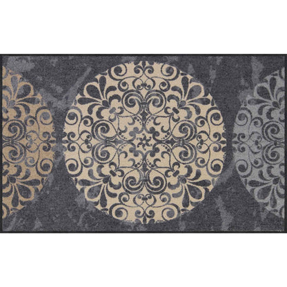 Fußmatte 75x120 Fliesenkreise anthrazit