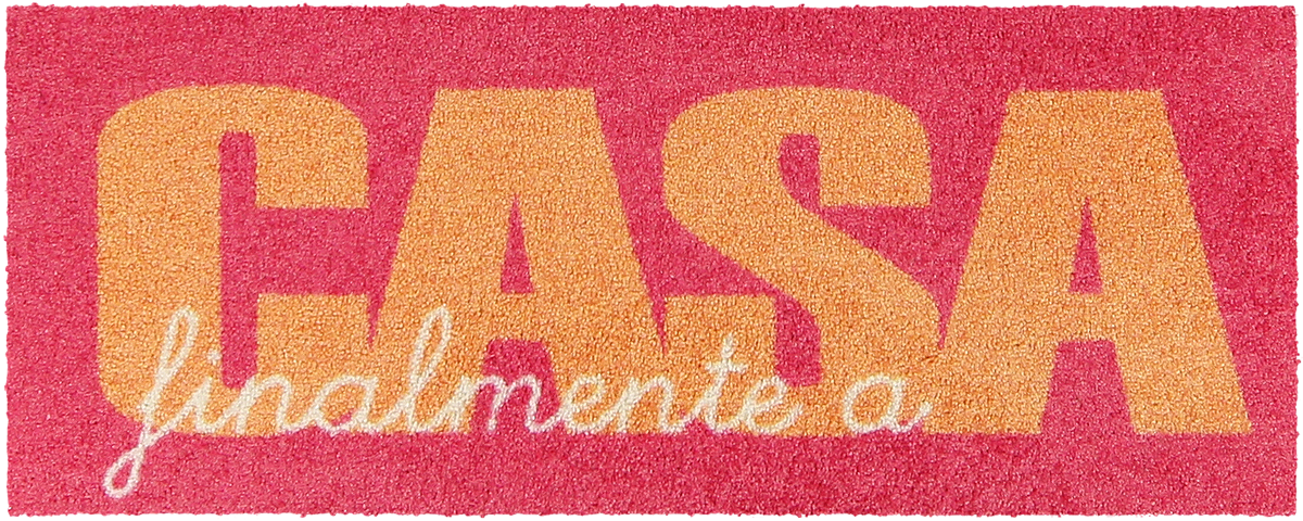Fußabtreter klein 30x75  Casa Type pink-orange