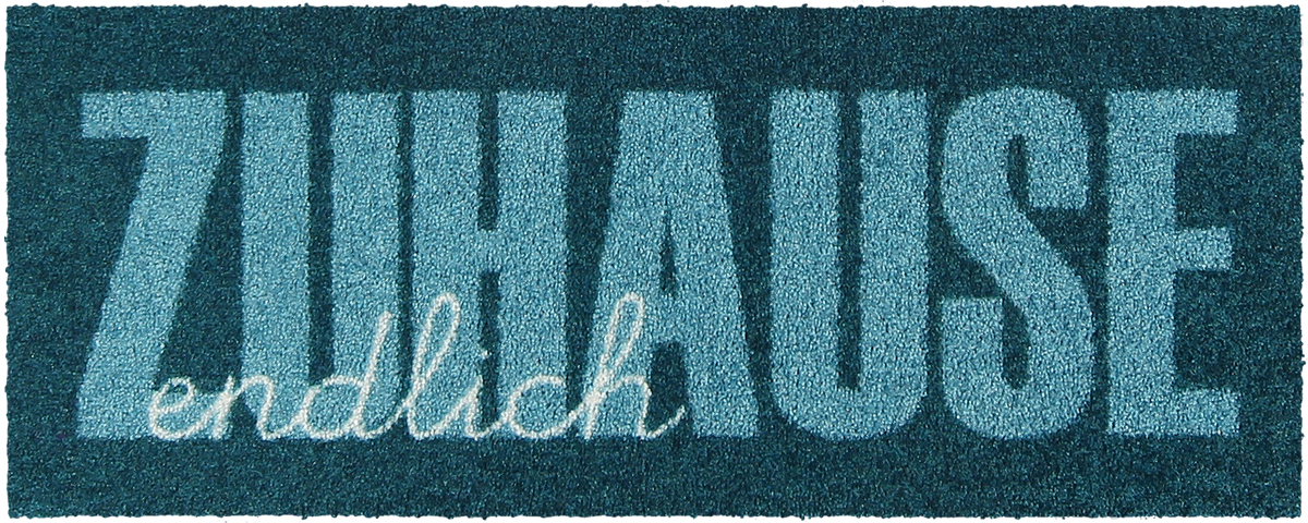 Fußabtreter klein 30x75  Zuhause Type aqua