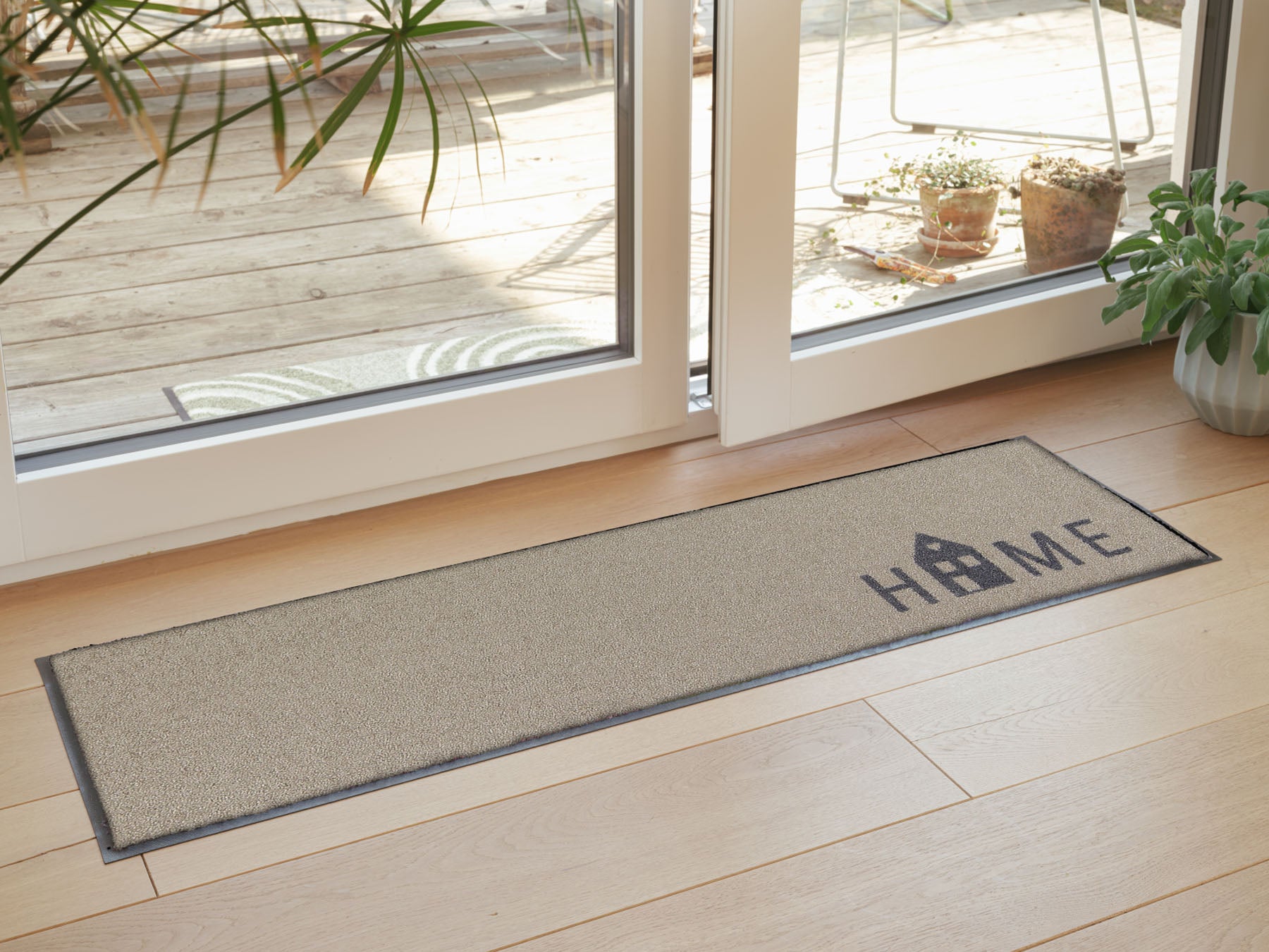 Läufer klein 30 x 100 cm Home House grau