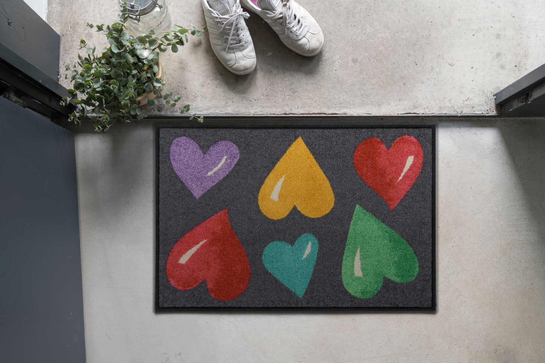 Fußmatte 50x75 Big Hearts Colourful