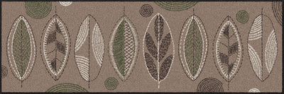 Teppichläufer 60x180 Stitch Leaves taupe