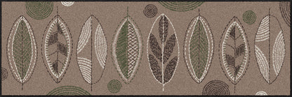 Teppichläufer 60x180 Stitch Leaves taupe