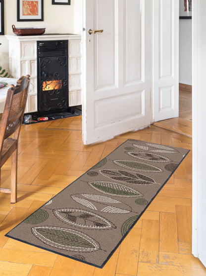 Teppichläufer 60x180 Stitch Leaves taupe