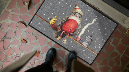 Fußmatte 50x75 Cozy Bird braun