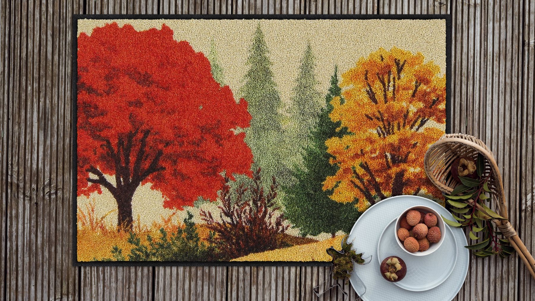 Fußmatte 50x75 Forest Pleasure gelb