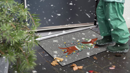 Fußmatte 50x75 Jingle Dog grau