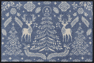 Fußmatte 50x75 Scandi Forest blue blau