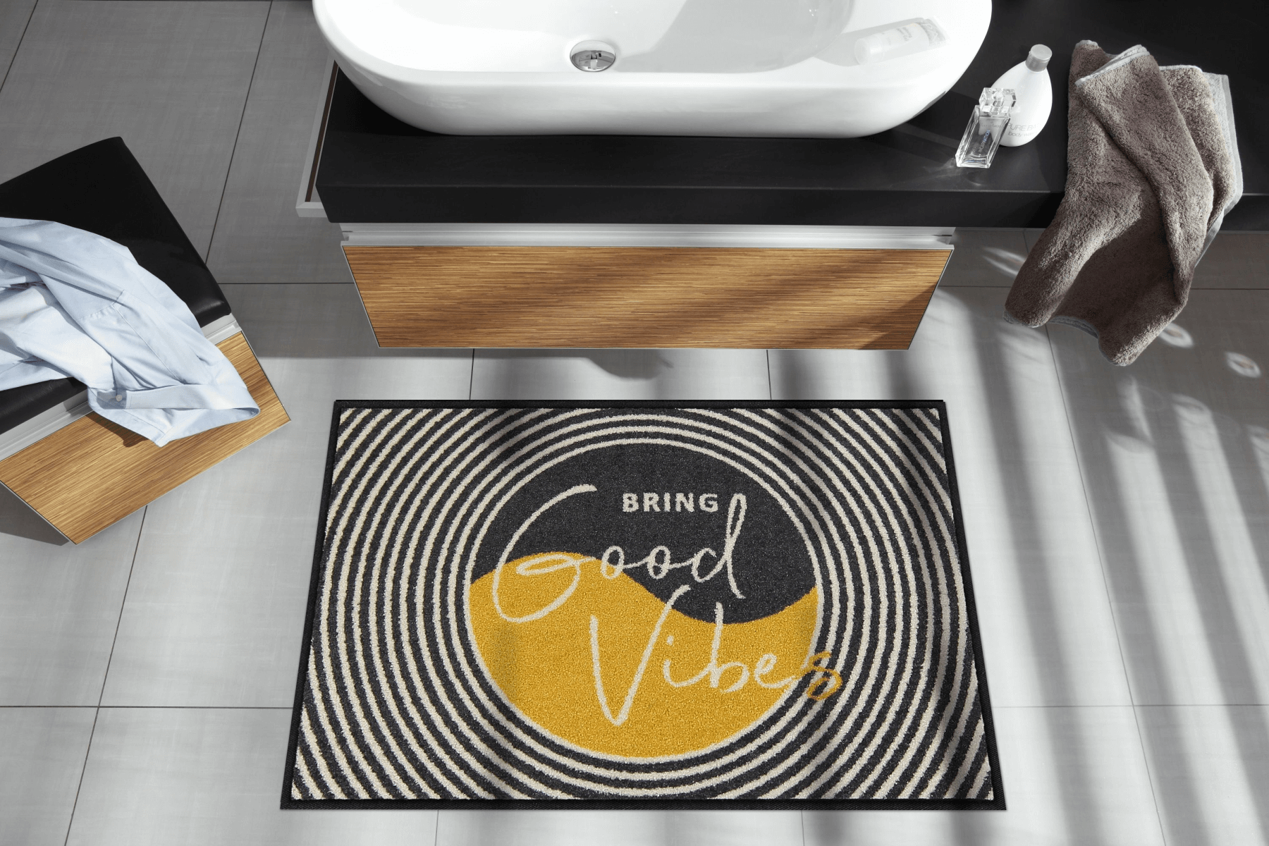 Fußmatte 50x75 Good Vibes grau