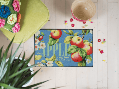 Fußmatte 50x75 Happy Apple blau