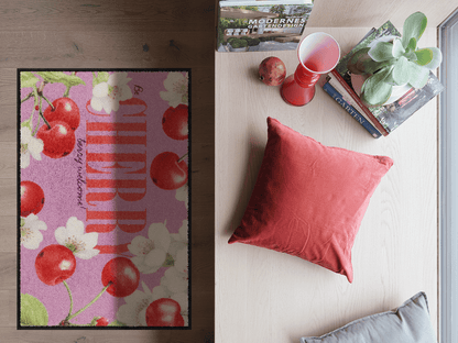 Fußmatte 50x75 Happy Cherry rosa