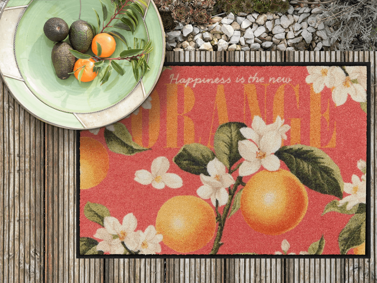 Fußmatte 50x75 Happy Orange