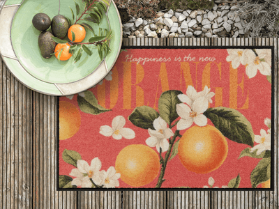 Fußmatte 50x75 Happy Orange