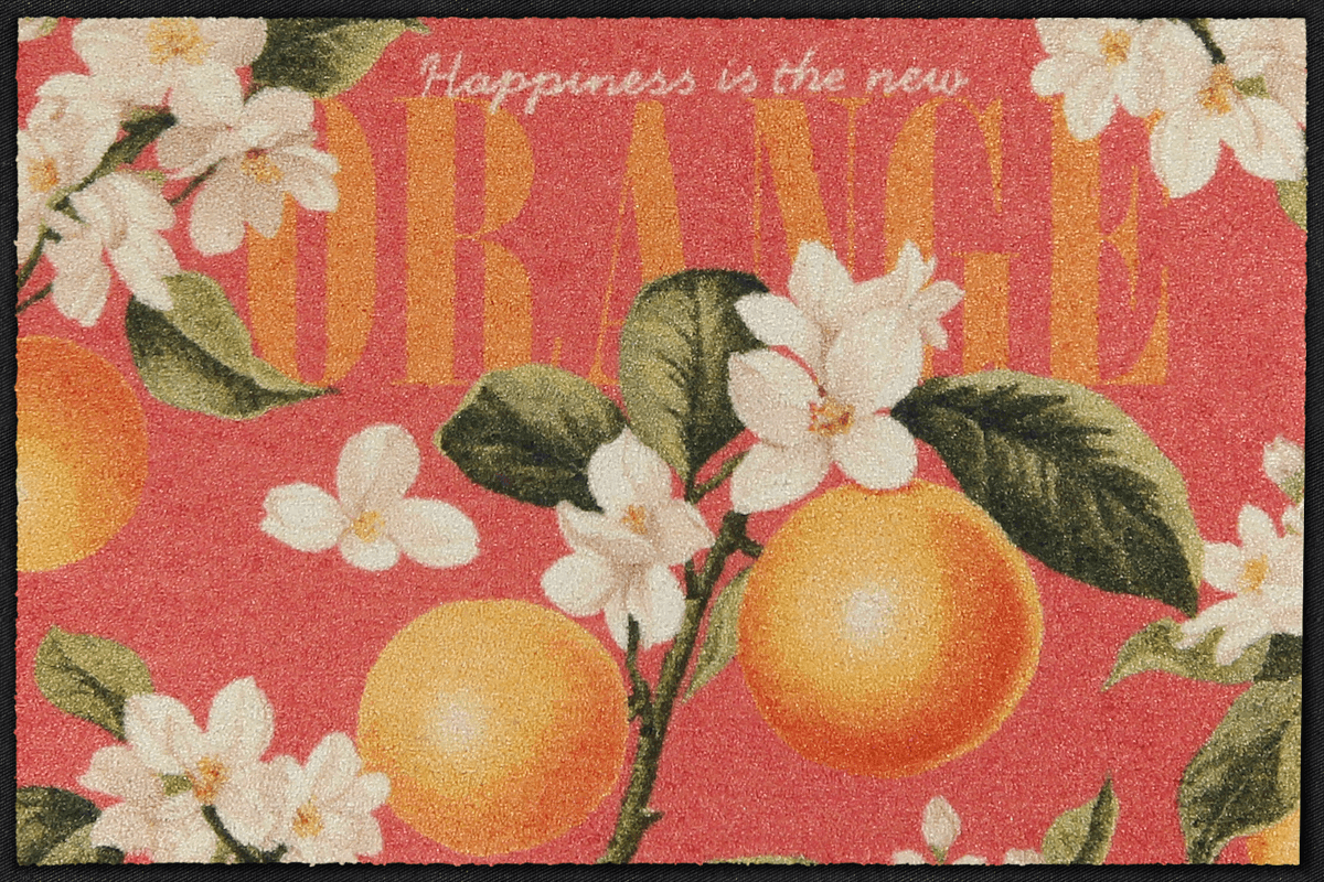 Fußmatte 50x75 Happy Orange