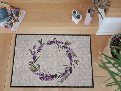 Fußmatte 50x75 Lavender Wreath grau