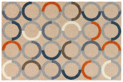 Fußmatte 50 x 75 cm Bilbo blue-orange blau randlos